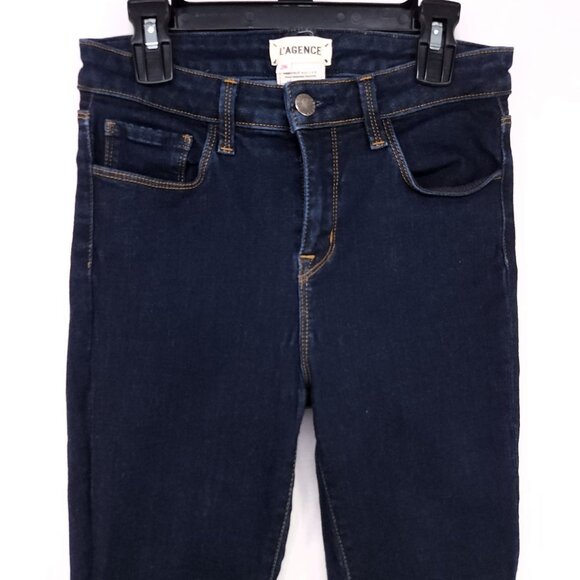 L'agence Skinny Ankle Jeans Size 26 Mid-Rise Blue Stretch Pants USA - Picture 3 of 12